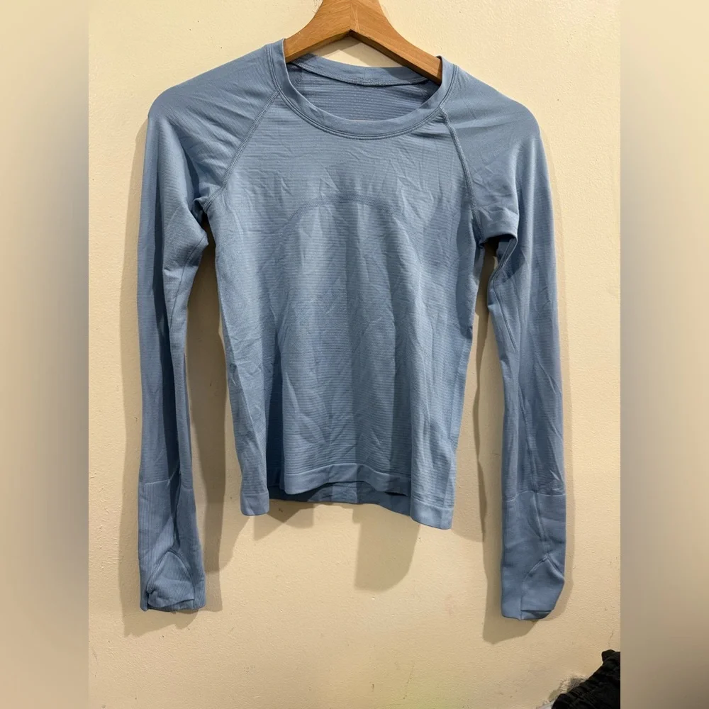 lululemon athletica Sky Blue Long Sleeve Crew